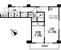 ASPRIME初台 1LDKの間取図画像