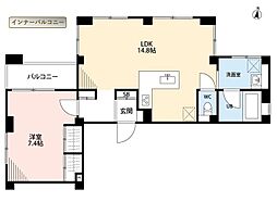 SOLUM世田谷砧 1LDKの間取図画像