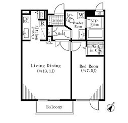 参宮橋マンション 1LDKの間取図画像