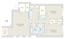 KLAUS 2LDKの間取図画像