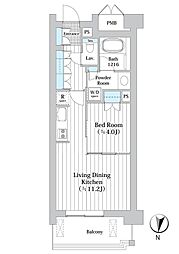 アビティグランデ砧 1LDKの間取図画像