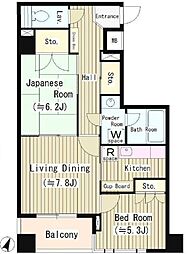 ドッグウッドヒルズ 2LDKの間取図画像