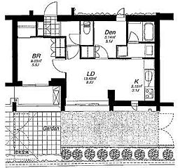 フレンシア玉川田園調布 1SLDKの間取図画像
