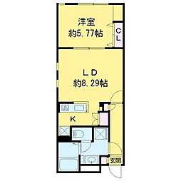 w/FLUFFY祐天寺 1LDKの間取図画像