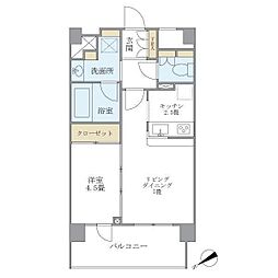 プレミアコンフォート西荻窪 1LDKの間取図画像