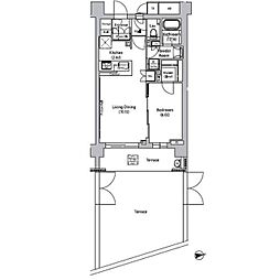 ソアラノーム荻窪天沼 1LDKの間取図画像