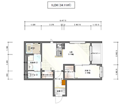 間取図画像 1LDK