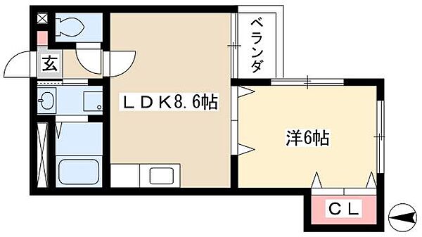 ハーモニー ｜愛知県名古屋市中川区かの里1丁目(賃貸マンション1LDK・2階・36.14㎡)の写真 その2