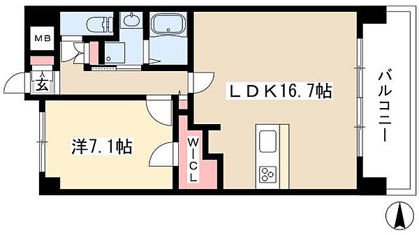 La　Douceur山王 ｜愛知県名古屋市中川区山王1丁目(賃貸マンション1LDK・2階・53.46㎡)の写真 その2