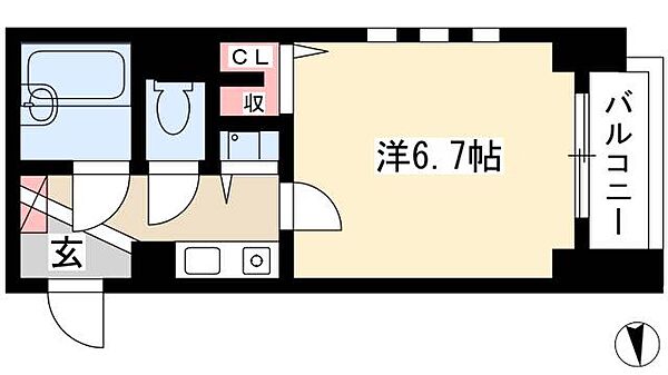 上高畑SKYマンションII ｜愛知県名古屋市中川区上高畑2丁目(賃貸マンション1K・4階・20.55㎡)の写真 その2