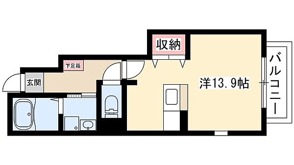 ドルチェI ｜愛知県名古屋市中村区並木1丁目(賃貸アパート1R・1階・35.90㎡)の写真 その2