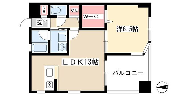 Espoir i ｜愛知県名古屋市西区幅下2丁目(賃貸マンション1LDK・3階・50.34㎡)の写真 その2