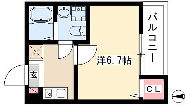 フィローネ高畑 ｜愛知県名古屋市中川区中島新町1丁目(賃貸アパート1K・1階・22.36㎡)の写真 その2