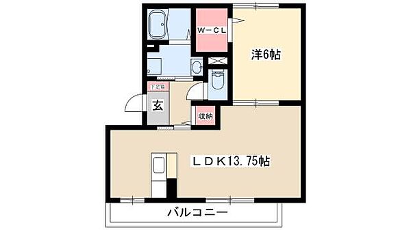 リバージュ　Ａ ｜愛知県名古屋市中川区前田西町1丁目(賃貸アパート1LDK・1階・47.36㎡)の写真 その2