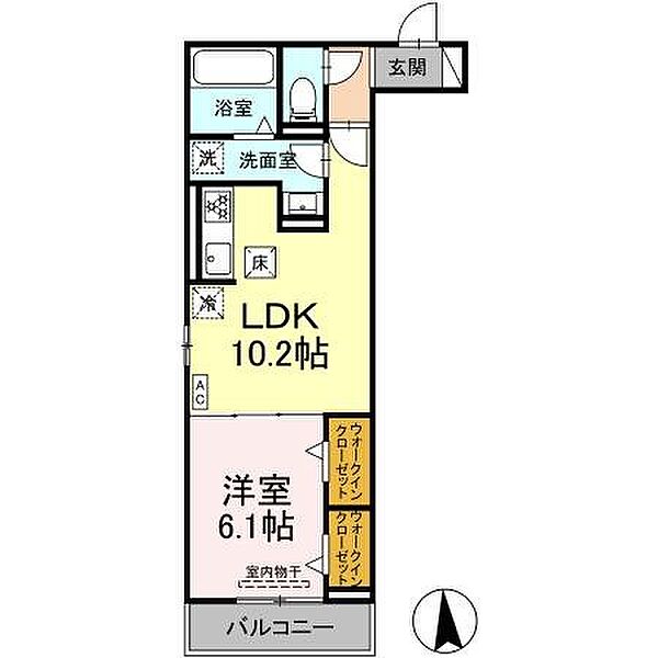 エルドラド ｜愛知県名古屋市中村区角割町2丁目(賃貸アパート1LDK・1階・42.00㎡)の写真 その2