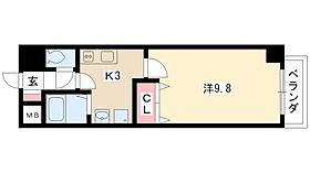 プラーチドII  ｜ 愛知県名古屋市中村区那古野1丁目44-1（賃貸マンション1K・5階・28.80㎡） その2