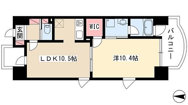 さくらHills名駅NORTH ｜愛知県名古屋市西区那古野2丁目(賃貸マンション1LDK・3階・49.25㎡)の写真 その2