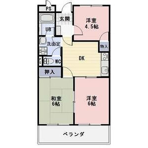 エレガンスICHIYANAGI ｜愛知県名古屋市中川区春田4丁目(賃貸マンション3DK・3階・48.60㎡)の写真 その2