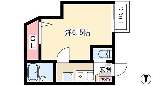 グランフォート那古野 ｜愛知県名古屋市西区那古野2丁目(賃貸マンション1K・2階・24.92㎡)の写真 その2