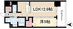 S-RESIDENCE亀島駅前blaze 5階1LDKの間取り