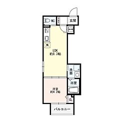 Stage K 向島 3階1LDKの間取り