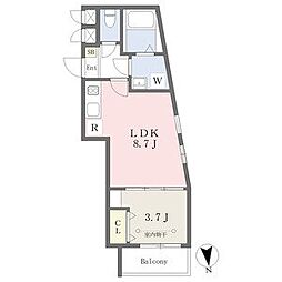 Cherim並木 1LDKの間取図画像