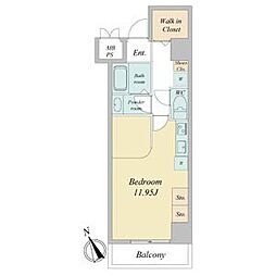 CROESUSRESIDENCE枇杷島 ワンルームの間取図画像