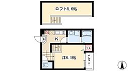 VILLETTASASASHIMA 1Kの間取図画像