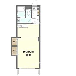 庄内ハウス ワンルームの間取図画像