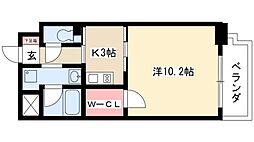 ソフィア・八田 1DKの間取図画像