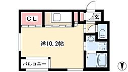 SPACECUBEHONJIN 1Kの間取図画像