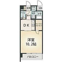 ソフィア・八田 1DKの間取図画像