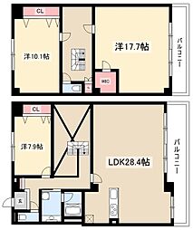 BPRレジデンス金山 3LDKの間取図画像