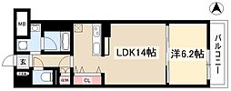 BPRレジデンス金山 1LDKの間取図画像