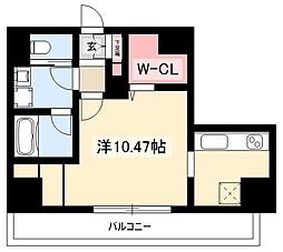 ルーエ金山 ワンルームの間取図画像