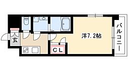 UURコート名古屋名駅 1Kの間取図画像