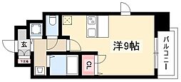 プレサンス名古屋STATIONアライブ ワンルームの間取図画像