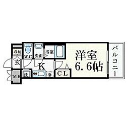 プレサンス名古屋STATIONアライブ 1Kの間取図画像