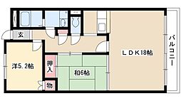 アベニューアオヤマ 2LDKの間取図画像