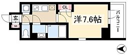 エスリード大須プレシア 1Kの間取図画像