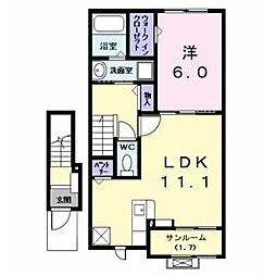 カンファタブル_KII 1LDKの間取図画像