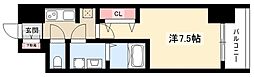 S-RESIDENCE豊国通 1Kの間取図画像