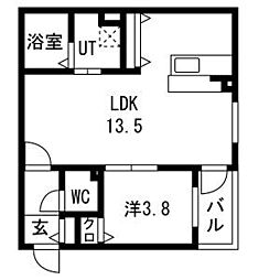 ナゴヤ ザ ベース 1LDKの間取図画像