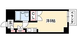 メゾン・ド・セレブラルB棟 ワンルームの間取図画像
