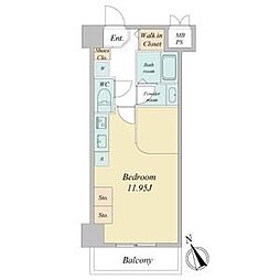 CROESUSRESIDENCE枇杷島 ワンルームの間取図画像