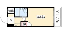 グランデ中村公園 ワンルームの間取図画像