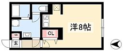 クレストタップ名古屋ウエスト ワンルームの間取図画像