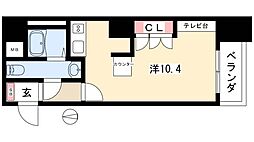 ドゥーエ大須 ワンルームの間取図画像