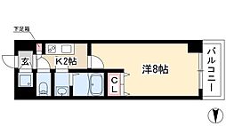 リアライズ松原 1Kの間取図画像