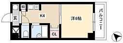 ランドビル本陣 1Kの間取図画像